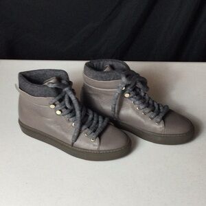 M. Gemi Dark Gray High-Top Sneakers